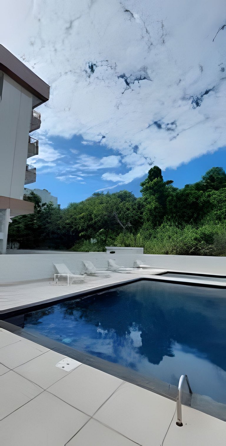 Apto 1 quarto com piscina a 40 mt de la playa