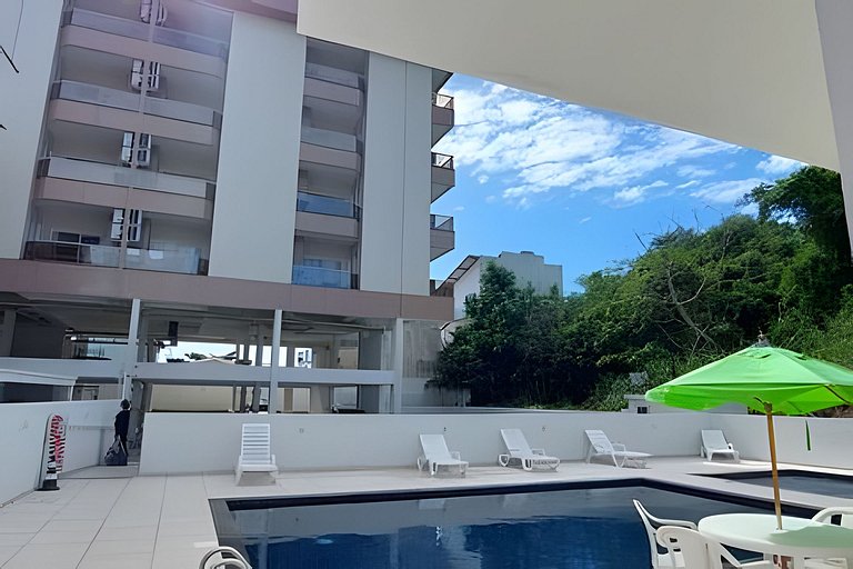 Apto 1 quarto com piscina a 40 mt de la playa